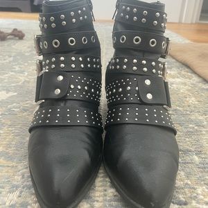 COPY - Fergalicious Feux Leather Studded Ankle Boots